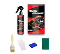 Limpia Polvo Coche Interior Limpiador de tubo de escape de 120ml, limpiador multifuncional para suministros de limpieza de tubos de Metal de escape Productos De Limpieza Profesional (Black, One Size)
