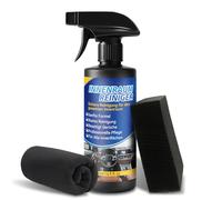 Limpia Tapicerias Coche con Paño de Microfibra y Esponja, Limpiador de Tapicerias Coche para Cuero, Plástico, Cinturones, Salpicaderos, Etc., Limpiador, Desodorizante y Acondicionador, Todo en Uno