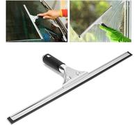 Limpiacristales de Acero Inoxidable para Baño y Mampara, Escobilla de Goma para Ventana, Rasqueta Limpiacristales para Ducha con Labio de Goma, 30cm