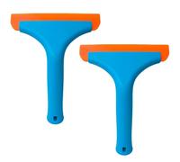 Limpiacristales de Silicona, 2 Piezas, pequeño limpiacristales de Ducha, limpiacristales, limpiacristales de Silicona para Lunas de Coche, Espejos, Vidrio, Cocina, baño (Azul)