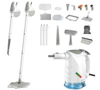 Limpiador a vapor 10 en 1, limpiador a vapor de mano, 15S de calentamiento rápido, 450 ml, limpiador a vapor a presión, multiusos, 1500 W, sin productos químicos para uso doméstico, limpieza de suelos