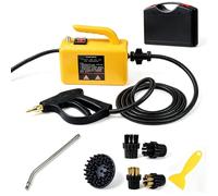 Limpiador A Vapor 2600W Máquina De Limpieza Portátil De Alta Temperatura Y Alta Presión Pistola Rociadora Sin Tanque De Calentamiento Rápido De 20 S Con Mango Para Uso Doméstico Cocina Baño(Negro)