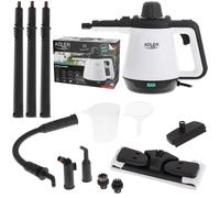 Limpiador a Vapor Adler AD7038 2000W, 3., 0.45L, Juego de Boquillas Blancas