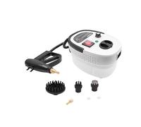 Limpiador a vapor de 6 velocidades, 2500 W, consumo de agua 3 bares, 220 - 300 ml/min, 10 dB, pistola pulverizadora independiente de 1,2 l, con varios cepillos y varilla de extensión