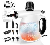 Limpiador a Vapor, Limpiador de Vapor Portátil Multiusos con Cierre de Seguridad y 12 Accesorios, vaporeta de mano Presurizado para el Baño, Ventanas, Cocina