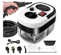 Limpiador a vapor manual de 1500 ml con 6 niveles de potencia, limpiador de vapor portátil de alta presión con 3 cabezales para cocina, baño, tapicería, juntas y coche