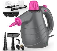 Limpiador a Vapor, Vaporeta Limpieza Hogar Potente con 10 Accesorios Multiusos 1050W 105℃ 450ML 3-3.5Bar 3Min Calentamiento, Steam Cleaner Vaporeta de Mano para Coche Colchon Sofa Azulejos