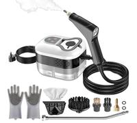 Limpiador a vapor, vaporizador de alta presión de 2500 W para limpieza, mango ajustable de 6 niveles, calentamiento rápido de 10 segundos, limpieza profunda de 121.1 °C para el hogar, cocina, coche