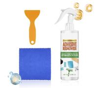 Limpiador Adhesivo, Kit líquido de Goma Adhesiva, 100 ml, con rascador - con rascador - con paño de Spray despegable | para Coche, Suelo de baldosas de Pared, Etiqueta tapicería