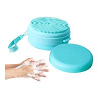 Limpiador corporal de silicona con dispensador de jabón, alternativa higiénica de lufa para pieles sensibles, cepillo de ducha exfoliante suave para hombres y mujeres, masajeador 2 en 1 para cuerpo y