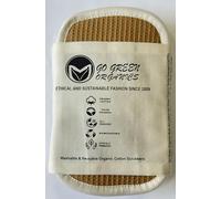 Limpiador corporal reutilizable de algodón orgánico de larga duración, paquete de 4, sostenible y ecológico, certificado GOTS, esponjas de limpieza Go Green Organics (17 x 11 cm), manzana y canela