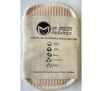 Limpiador corporal reutilizable de algodón orgánico de larga duración, paquete de 4, sostenible y ecológico, certificado GOTS, esponjas de limpieza Go Green Organics (17 x 11 cm), rubor perlado