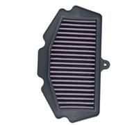 Limpiador de admisión de filtro de aire para motocicleta compatible con Kawasaki Ninja 400 (2017-2020) Doble capa acero inoxidable Colector goma 45° univ
