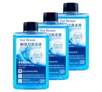 Limpiador De Afeitadoras De 300 Ml. Compatible For Braun Serie 3/5/7/8/9 GT Afeitadoras CCR2 CCR4 Solución De Limpieza De Base Central Solución De Repuesto(3pcs)