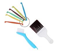 Limpiador de aletas de aire acondicionado, peine de aleta, cepillo de limpieza de bobina, juego de limpiador de aletas de aire acondicionado, peine de aletas de 6 colores, cepillo de limpieza de