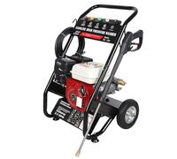 Limpiador de alta presión de gasolina de 4 tiempos, 7,5 HP, 2200 PSI, limpiador profesional para coche y terraza con 5 boquillas seleccionables, barra de extensión y manguera, arranque manual de