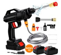 Limpiador de alta presión inalámbrico, pistola de agua pulverizada, máquina de limpieza de coche, 50bar, batería Makita de 21V With 2 battery
