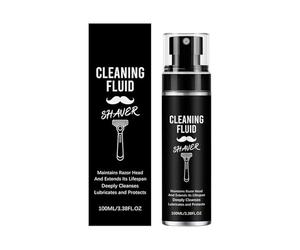 Limpiador de barba - Spray eléctrico para maquinilla de afeitar, solución de 100 ml con limpieza profunda, accesorio de aseo, cuidado personal, kit de mantenimiento para hombres, papá, padre, abuelo