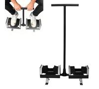 Limpiador de botas de doble cabezal para uso en exteriores, cepillo limpiador de zapatos resistente que elimina el barro y la arcilla, se asegura al suelo, ideal para cazadores, agricultores y