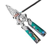 Limpiador de cables | Alicates de corte con probador de voltaje,Destornillador y pelador plegable para cableado de autoconstrucción Telecom