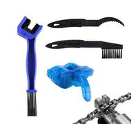 Limpiador de cadena - Kit de 4 cepillos de limpieza, multiherramienta para cadena y engranaje, juego de cepillos de mantenimiento portátil para piñones, bielas y engranajes, solución de limpieza