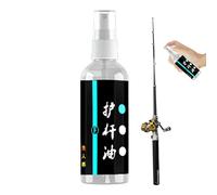 Limpiador de caña de pescar, elimina el desgaste y las manchas del carrete de caña, espray lubricante para prevención de óxido e inhibidor de erosión para caña de pescar, 100 ml