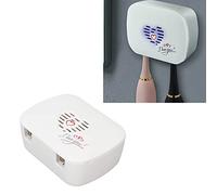 Limpiador de Cepillo de Dientes UV, portátil, Organizador de Cepillo de Dientes Profundo, Montaje en Pared, Carga USB, 2 Ranuras, Estante de Limpieza para cepillos de Dientes de baño