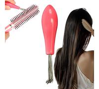 Limpiador de cepillo, herramienta para el cabello, rastrillo pequeño de 3.5 x 0.67 pulgadas, removedor de polvo, dientes de alambre, agarre de mango, extractor de suciedad, diseño compacto, accesorio