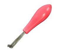 Limpiador de cepillo portátil para el cabello, rastrillo de alambre pequeño con mango para peinar salón, removedor de suciedad, accesorios de peluquería, herramienta de limpieza de polvo, 9 x 1,7 cm