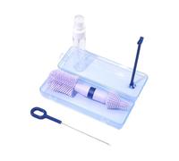 Limpiador de cepillo reutilizable para biberones con cabezal desmontable, multiuso, accesorios de alimentación, estuche organizador de biberones para bebés