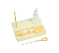 Limpiador de cepillo reutilizable para biberones con cabezal desmontable, multiuso, accesorios de alimentación, estuche organizador de biberones para bebés