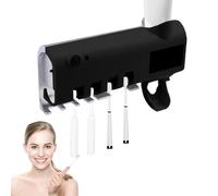 Limpiador de cepillos de Dientes, esterilizador de cepillos de Dientes con luz UV,Soporte para Cepillo de Dientes de Pared con batería de 1200 mAh - No Requiere perforación, Soporte UV para Limpiador