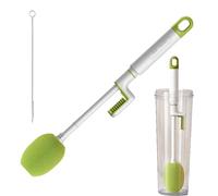 Limpiador de cepillos para Botellas de Agua, Limpiador Multifuncional Giratorio de Mango Largo, Cepillo de Limpieza de Botellas, para Viajes, Vasos, café, frascos, licuadoras, Tazas, ollas,