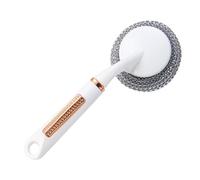 Limpiador de cerdas de Alambre - escalofríos de Utensilios de Cocina, Cepillo para | Cepillo de cerdas de Acero Inoxidable, Cepillo de Limpieza de Mango extendido, Cepillo de Fibra de Acero