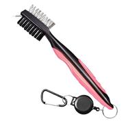 Limpiador de club de golf, cepillo de club de golf,Limpiador de pelota de golf portátil de doble cara | Herramienta de mantenimiento eficiente para viajes de curso Uso al aire libre HOMBRES MUJERES C