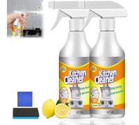 Limpiador de cocina Aibor, spray quitamanchas de aceite de cocina, elimina eficazmente el aceite, limpiador en espuma para encimeras, estufas, hornos, electrodomésticos y más (2)