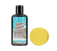 Limpiador de Cristales, 120 ml con Pasta Pulidora con Esponja, Pasta de Pulido para Limpiar Ventanas de Ducha, Para Cerámica, Acero Inoxidable, Patio y Cuidado del Hogar