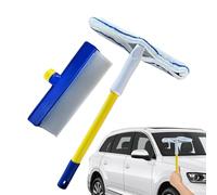 Limpiador de cristales - Extractor de silicona con depósito de agua integrado | Para limpieza sin rayas de cristales de parabrisas de coche | Herramienta para superficies de cristal de vehículos