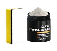 Limpiador De Cristales Para Automóvil,Polvo Limpiador De 85 Gramos Con Esponja - Polvo Pulidor De Cristales Anti Película De - Para Automóviles, Motocicletas, Espejos, Interior Y Exterior