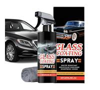 Limpiador de cristales para coche, botella pulverizadora de 237 ml, incluye paño de limpieza, solución de cuidado para parabrisas para heladas matutinas, nieve de invierno, conducción nocturna