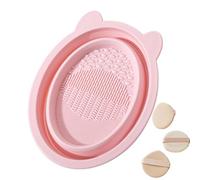 Limpiador de de maquillaje de silicona, limpiador de s de silicona | Silicona Cosmética plegable Mat de lavado | Herramienta de limpieza de s cosméticos para viajes, salón de belleza, hotel, apartamen