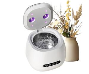 Limpiador de Dentaduras,Eliminador de Suciedad para Joyas de 52 kHz | Máquina Portátil De Limpieza UV Para Retenedores Para Niños Adultos Mayores Adultos Protectores Bucales Correas De Reloj Dentadura