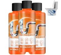 Limpiador de desagües potente 4 en 1 en polvo: Spray limpiador de fregaderos y desagües, desatascador de cabello, apto para cocinas y baños