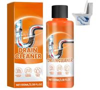 Limpiador de desagües potente 4 en 1 en polvo: Spray limpiador de fregaderos y desagües, desatascador de cabello, apto para cocinas y baños