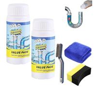 Limpiador de drenaje Joycuts, limpiador de desagües y desagües, potente limpiador de desagües y desagües, desbloqueador Wild S-ink and D-rain, W-ild Pipe Clean-er, para cocina de baño (2 unidades)