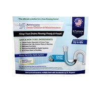 Limpiador de drenaje y mantenimiento: limpia obstrucciones orgánicas y grasa en tuberías y desagües y los mantiene limpios, elimina olores, no tóxico y libre de pesticidas, apto para sépticos,