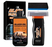 Limpiador De Emulsión De Vidrio - Almohadilla Removedora De Película De Manual De Mano Con Compuesto Líquido, Herramienta De Limpieza De Superficies De Vidrio | Coche Parabrisas Espejo Ventana