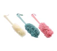 Limpiador de espalda de mango largo, cepillo de malla suave para exfoliación suave, esponja de ducha para personas mayores para llegar a zonas difíciles de limpiar, herramienta de baño de plástico