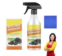 Limpiador de espuma desengrasante de cocina, spray de limpieza desengrasante resistente, apto para superficies de cocina, 120 ml o encimeras, hornos, ollas y sartenes (1)