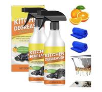 Limpiador de espuma desengrasante de cocina, spray de limpieza desengrasante resistente, limpiador de manchas de utensilios de cocina para el hogar, potente loción de limpieza concentrada, para